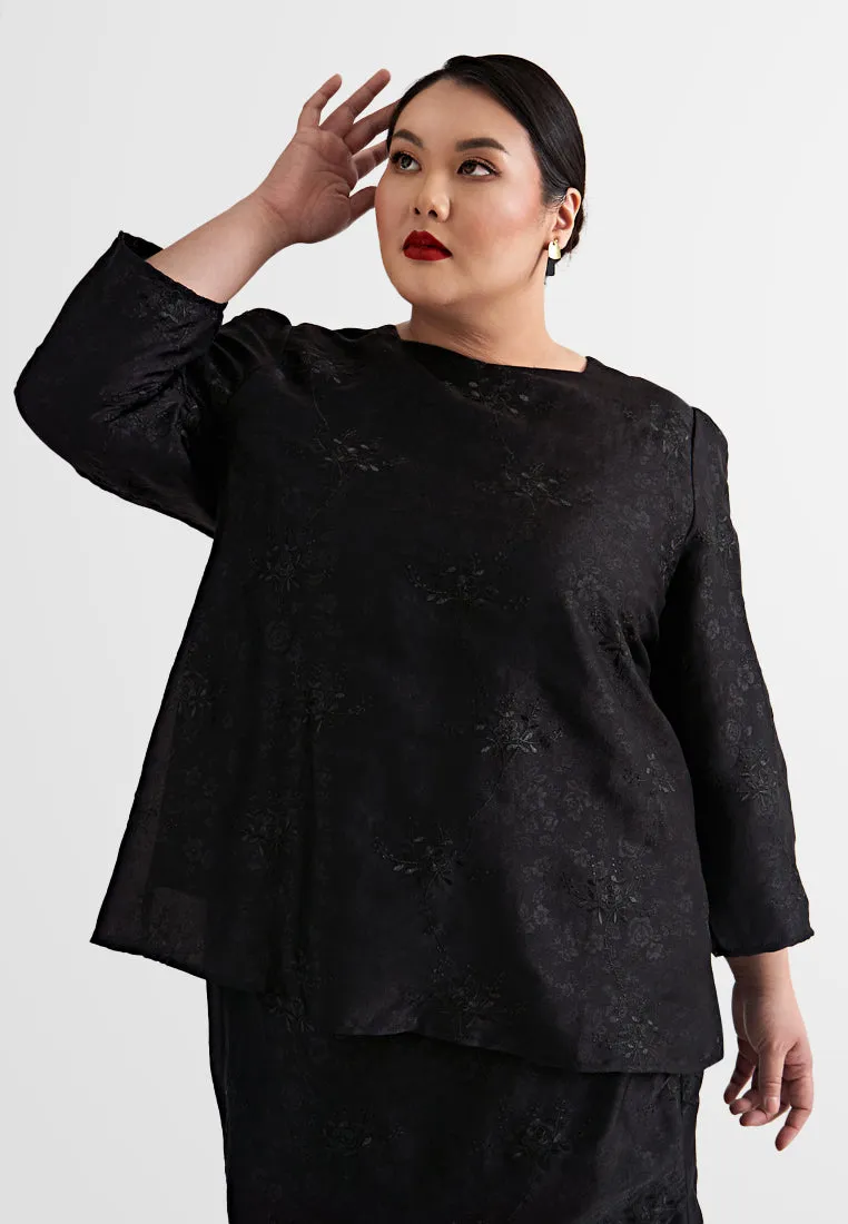 Hadiya Elegant Chiffon Embroidery Kurung