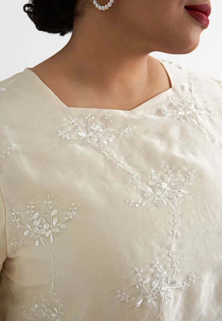 Hadiya Elegant Chiffon Embroidery Kurung