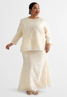 Hadiya Elegant Chiffon Embroidery Kurung