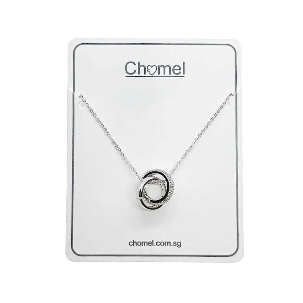 Interlocking Ring Cubic Zirconia Necklace