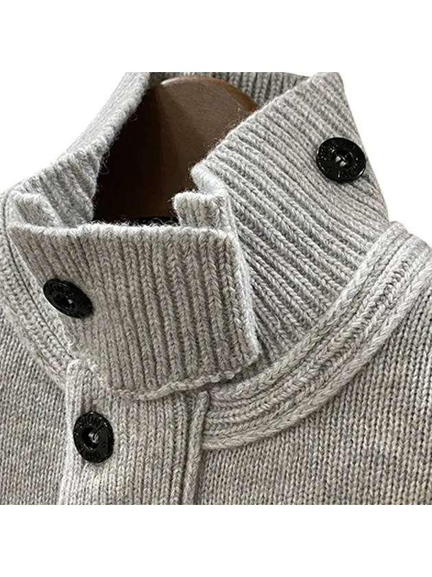 Kids Waffen Patch Wool Zip up Cardigan 10 12 Melange Gray 8116503Z1 V0M64
