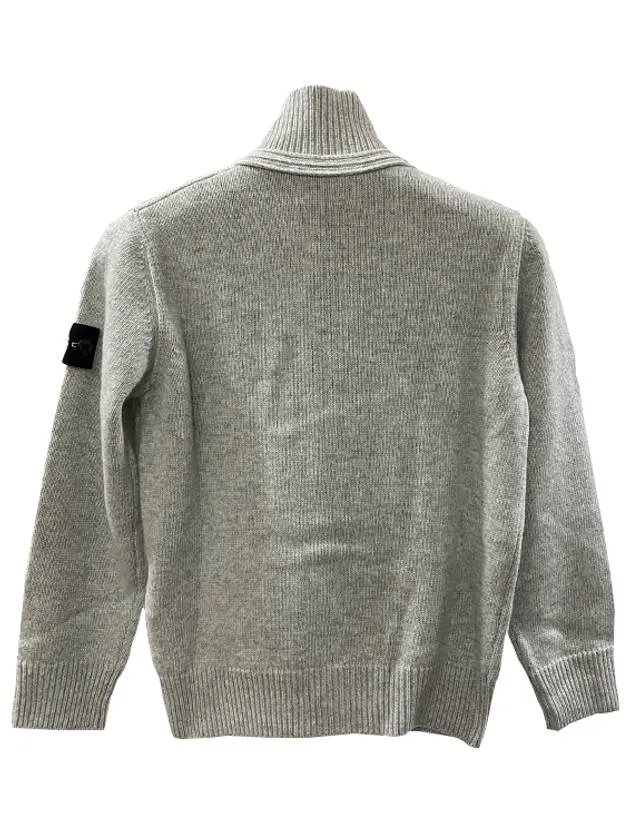 Kids Waffen Patch Wool Zip up Cardigan 10 12 Melange Gray 8116503Z1 V0M64