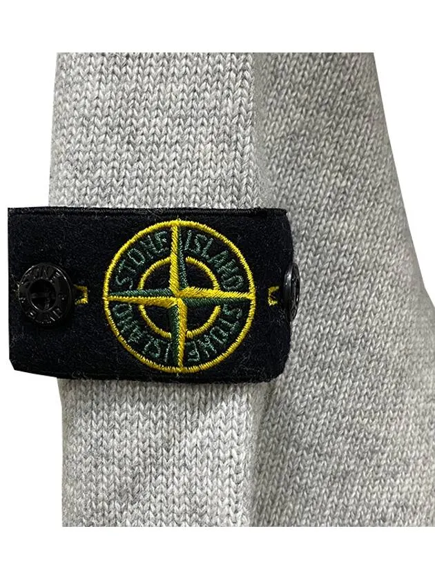Kids Waffen Patch Wool Zip up Cardigan 10 12 Melange Gray 8116503Z1 V0M64