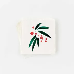 Leaves & Berries Holiday Paper Napkins