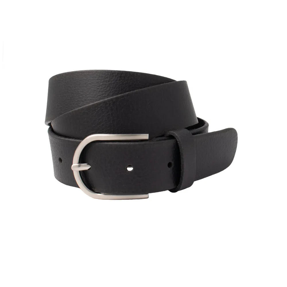 LOOP LEATHER MADDY BELT BLACK
