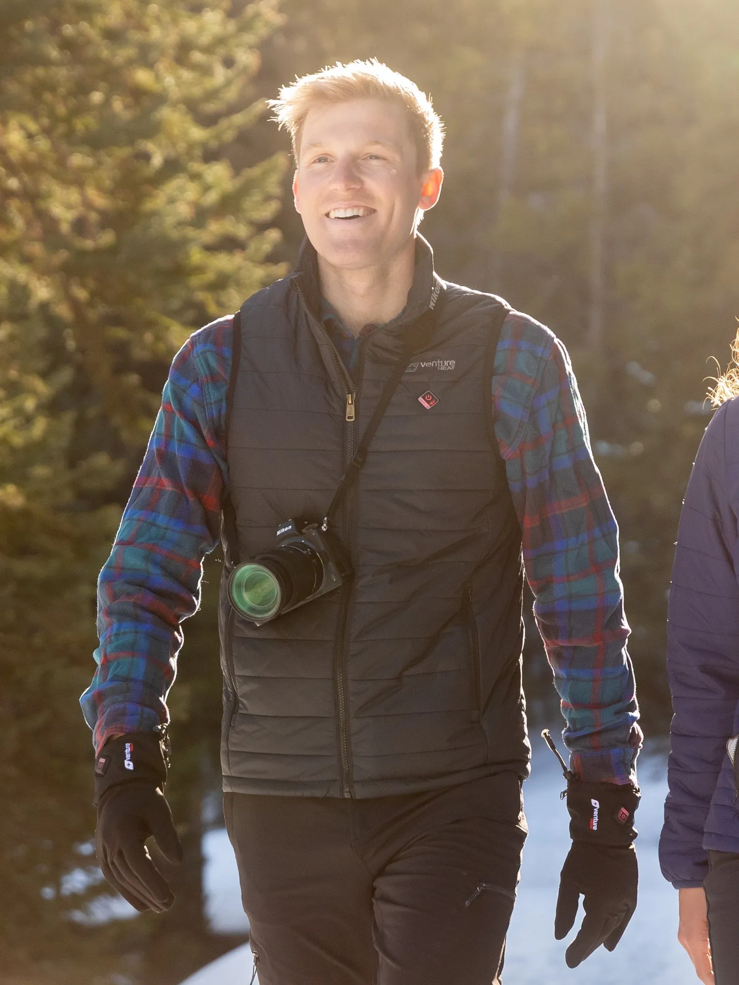 Men's Heated Puffer Vest  - Black - FINAL SALE