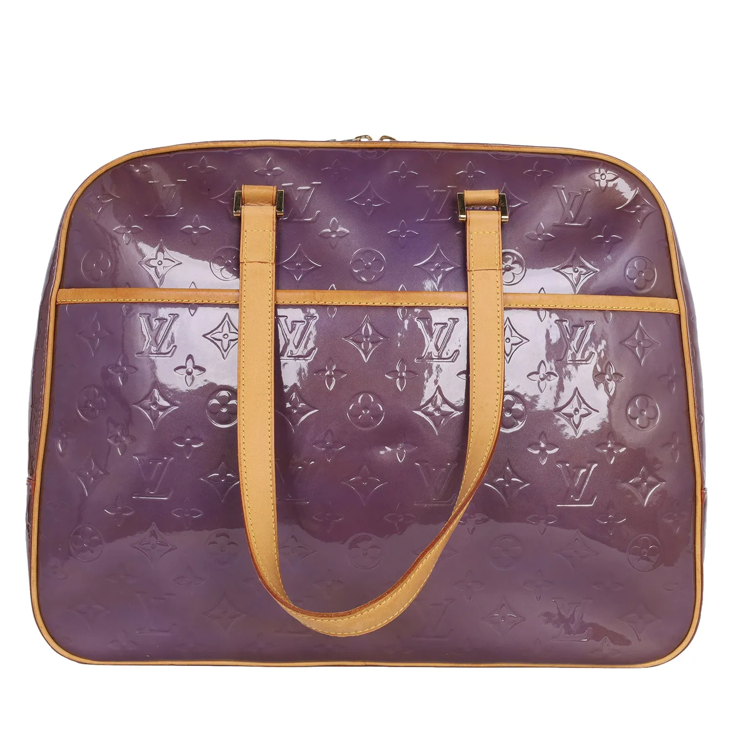 Monogram Patent Leather Sutton Weekend Travel Bag Purple (Authentic Pre-Owned)