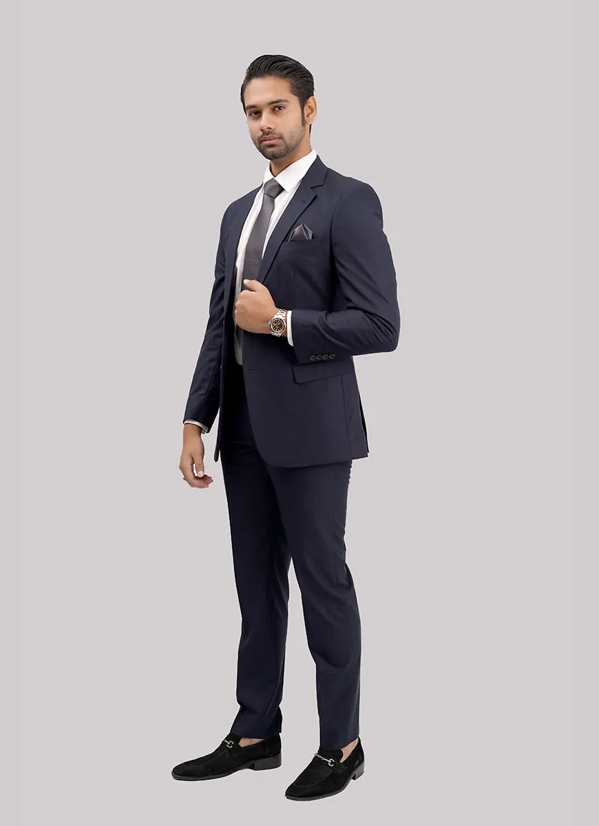 Navy Blue Plain 2-Piece Suit