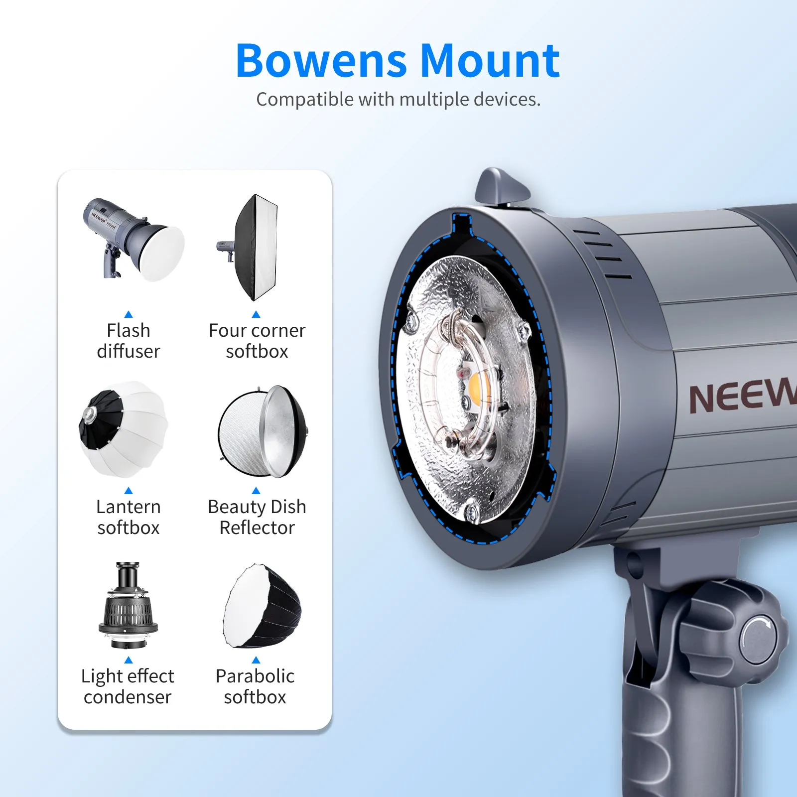 NEEWER 2 Pack Vision4 GN60 300W Outdoor Studio Flash Kit