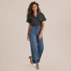 Nimah Cropped Wrap Blouse