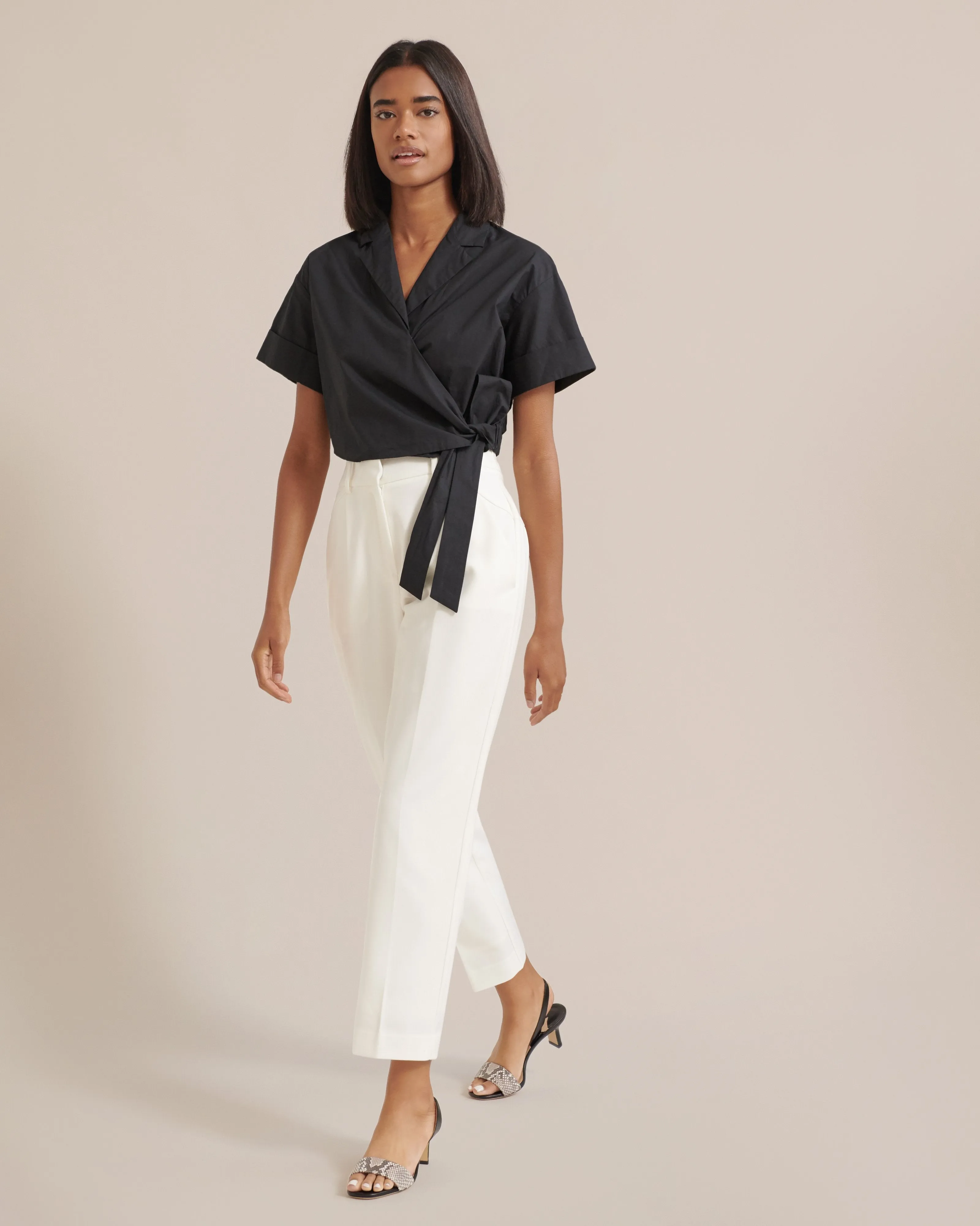 Nimah Cropped Wrap Blouse