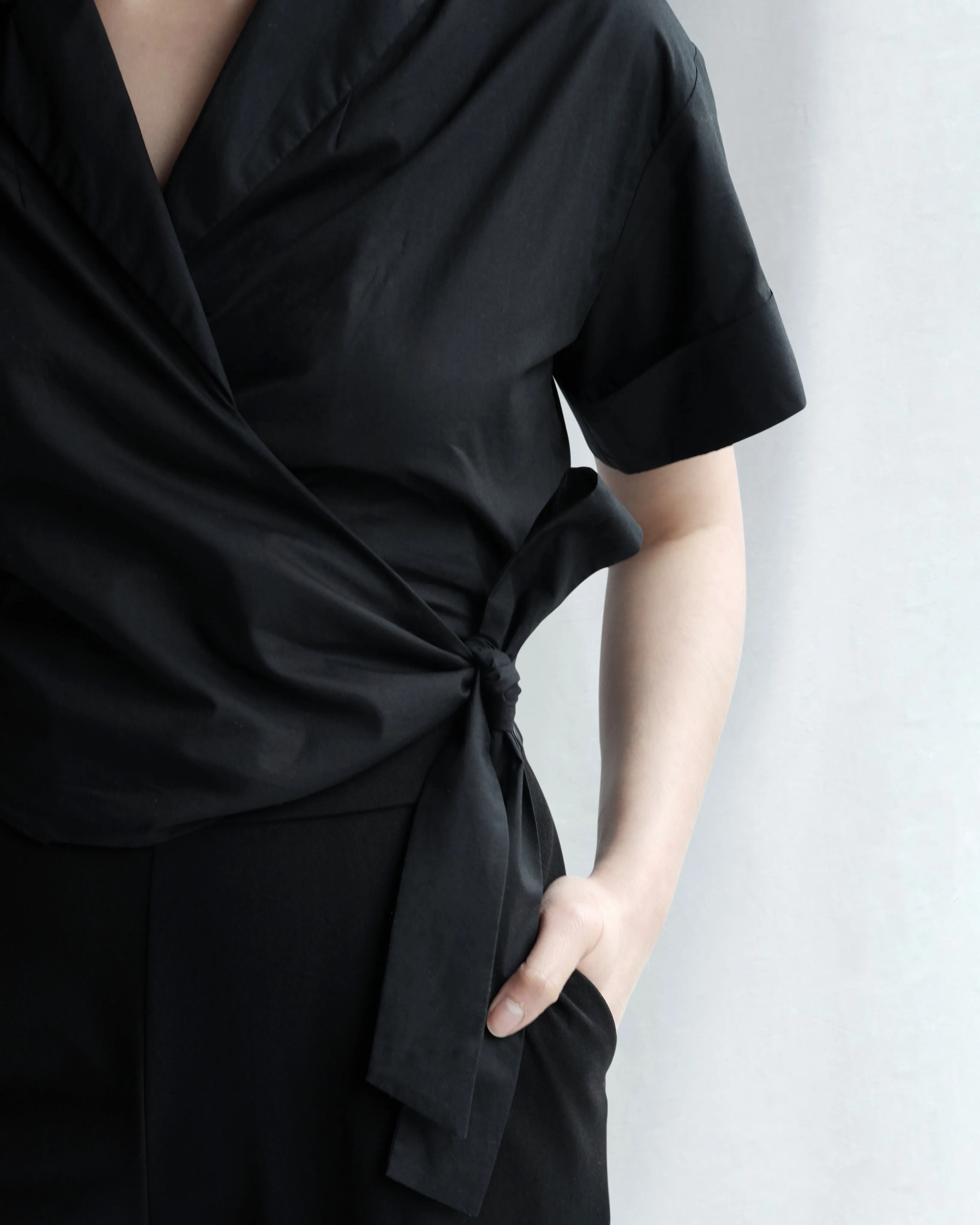 Nimah Cropped Wrap Blouse