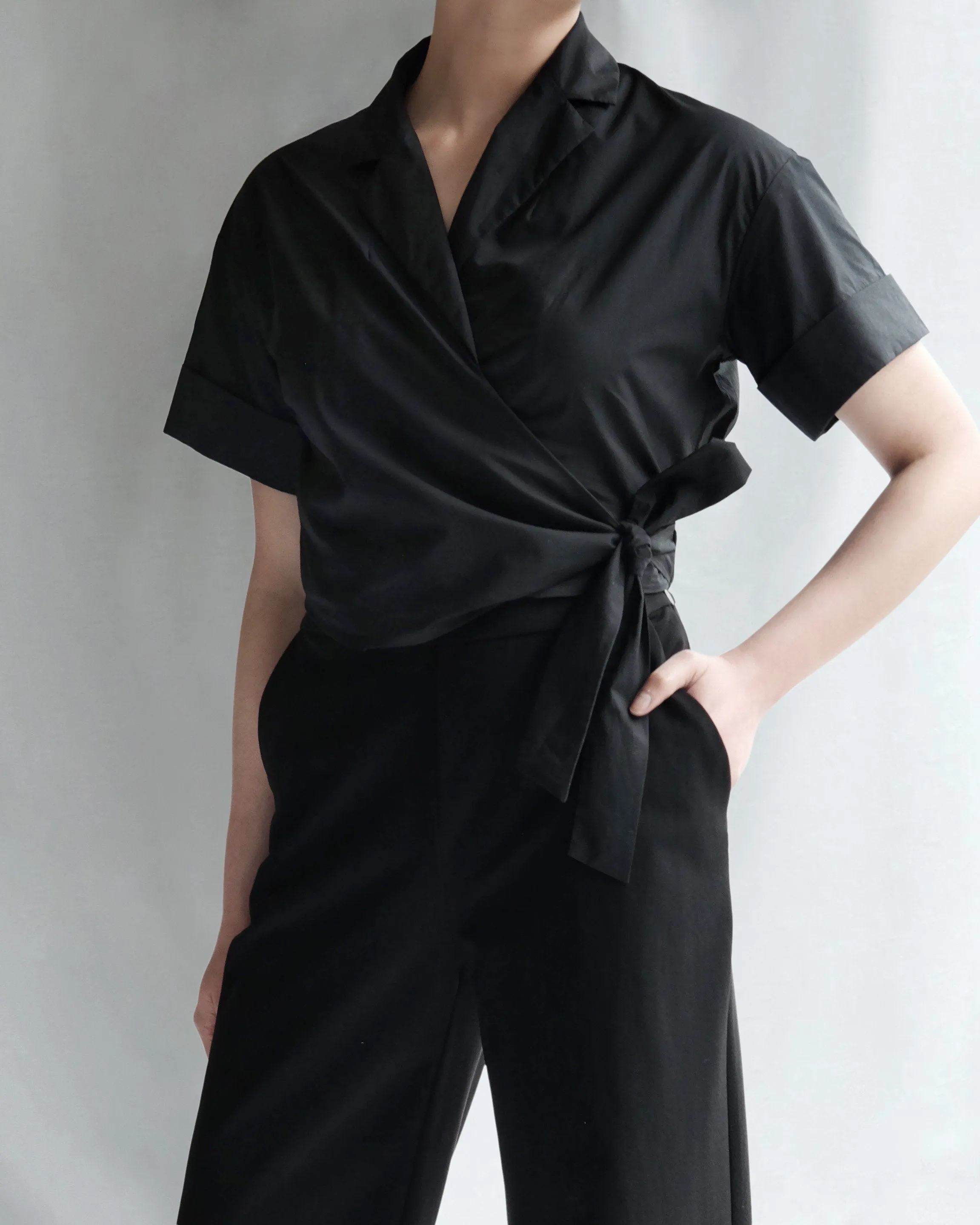 Nimah Cropped Wrap Blouse