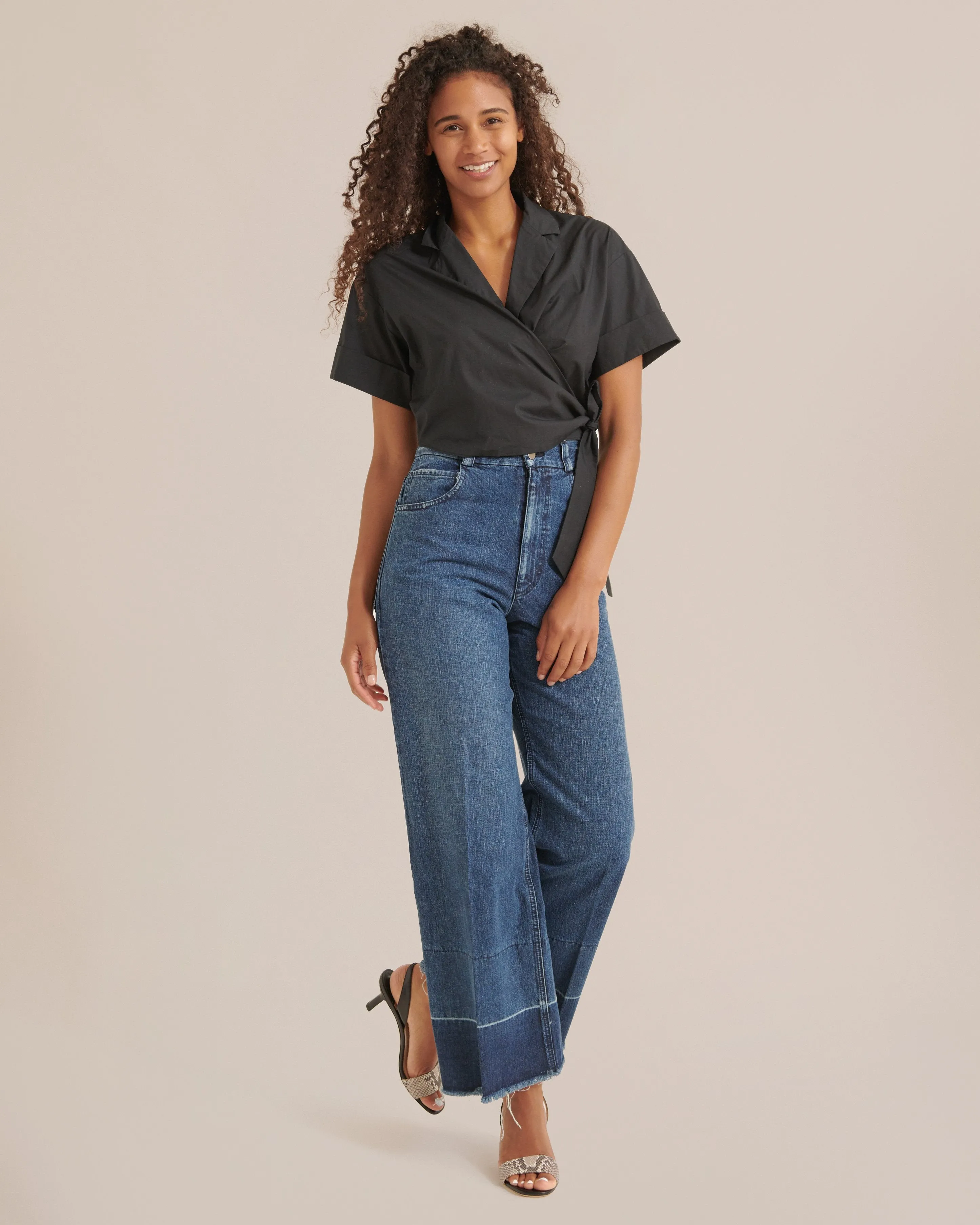 Nimah Cropped Wrap Blouse