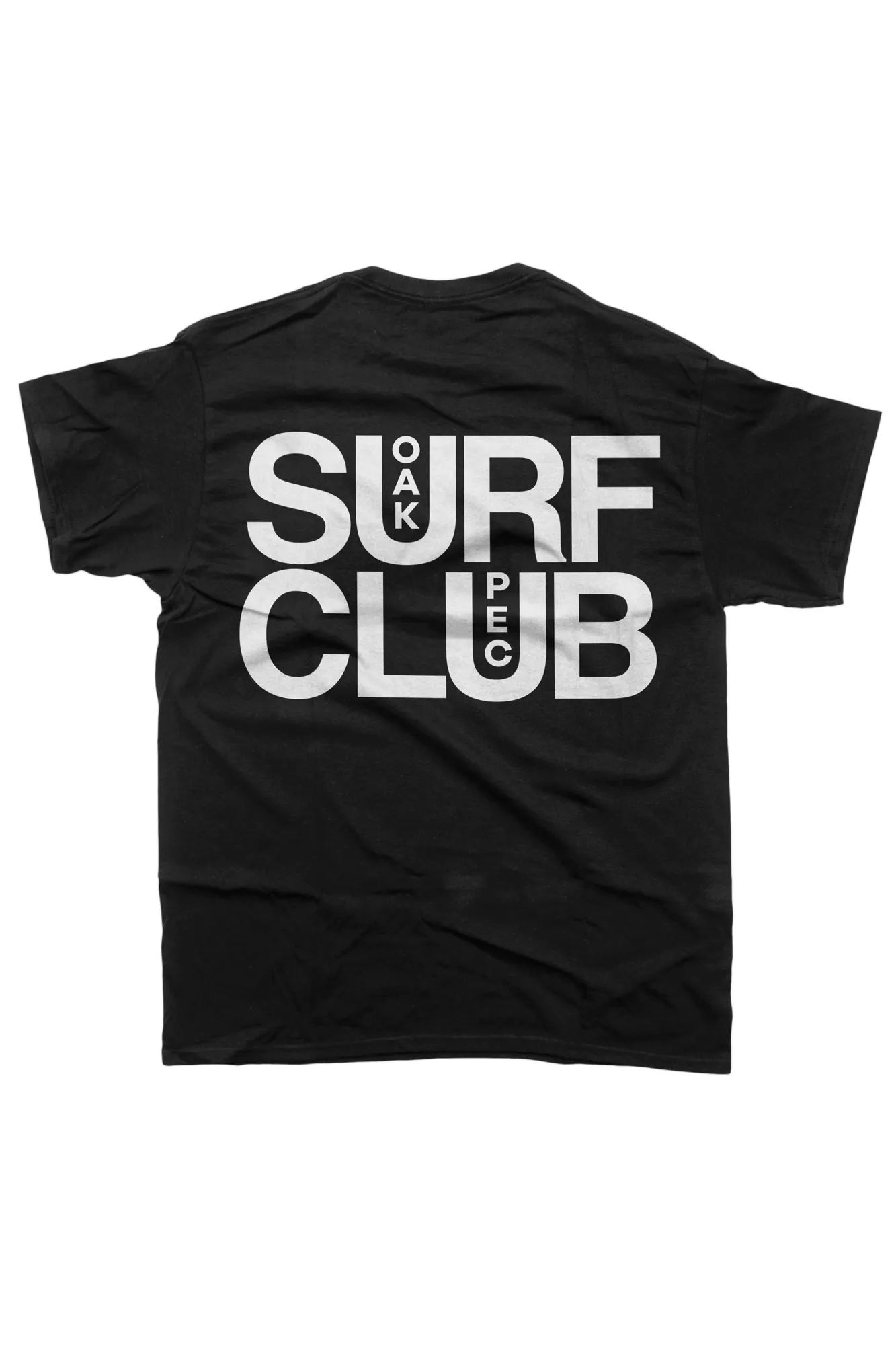 OAK SURF CLUB UNISEX PEC TEE - BLACK
