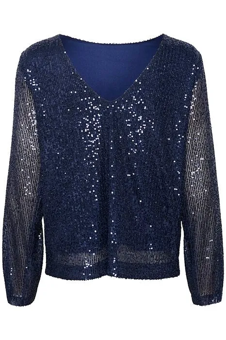 Part Two Darleena Blouse in Midnight Sail