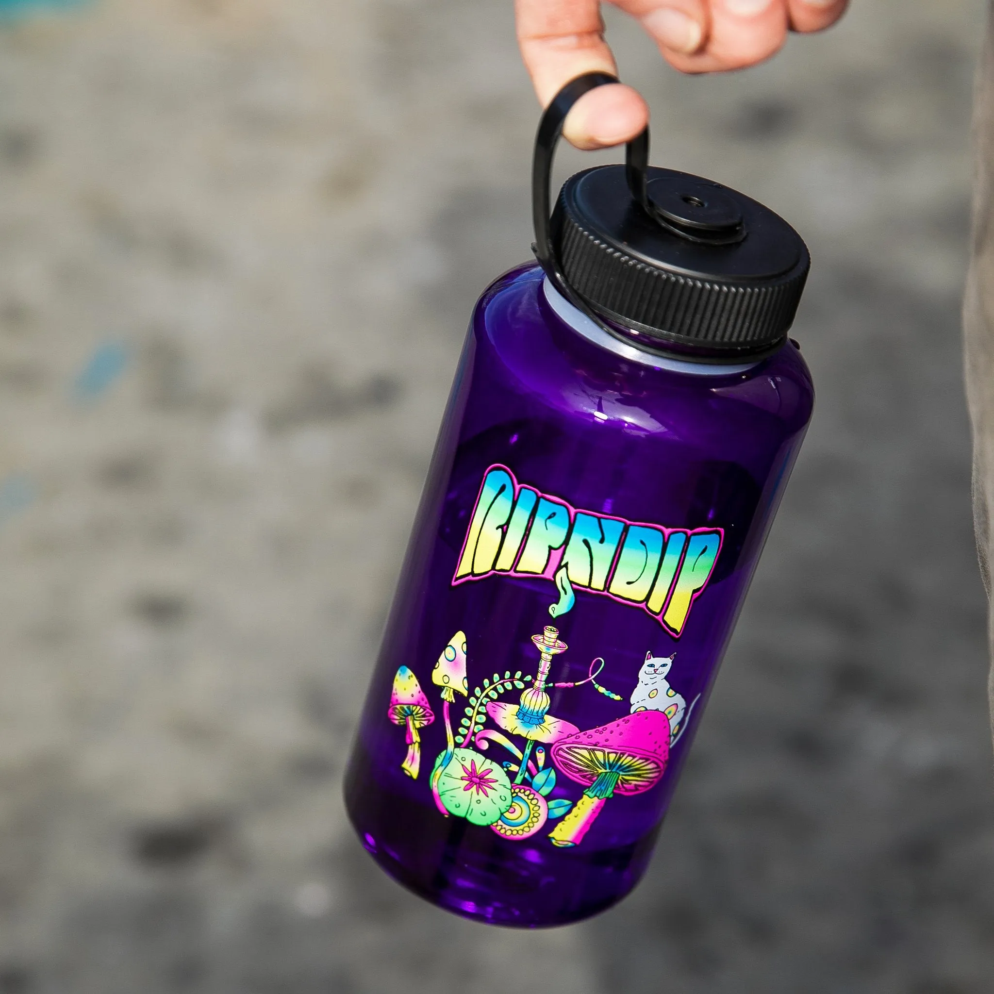 Psychedelic Water Bottle (Purple)