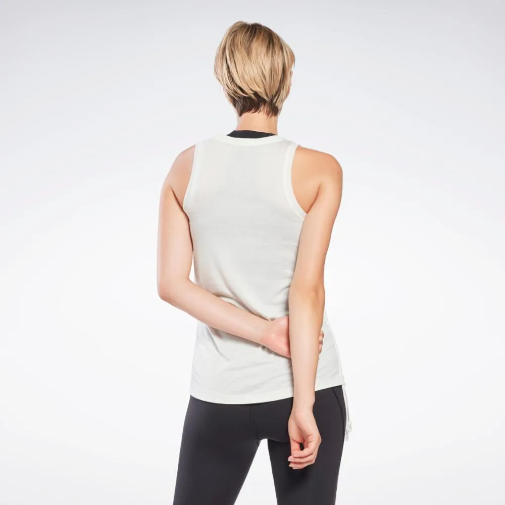 Reebok Apparel Women Maternity Drawstring Tank Top CHALK