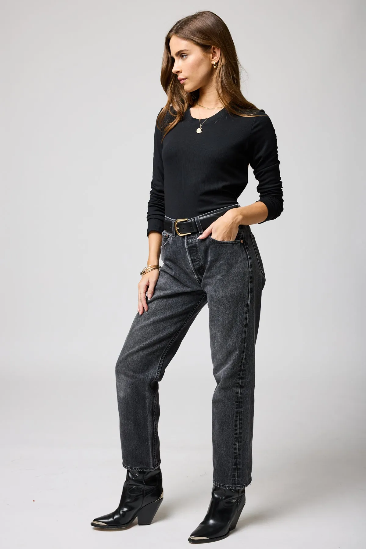 RIB LONGSLEEVE SLIM BABY TEE