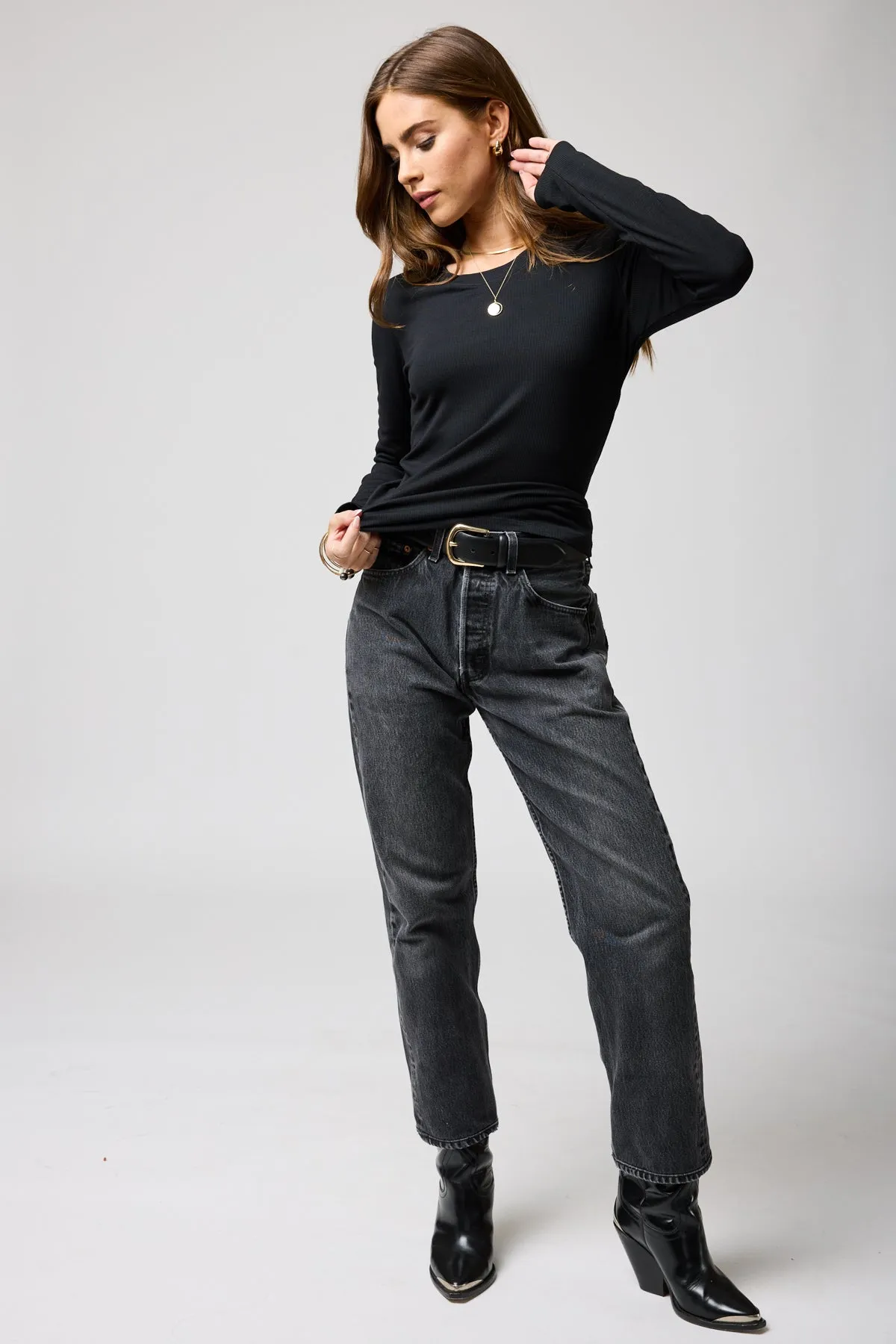 RIB LONGSLEEVE SLIM BABY TEE
