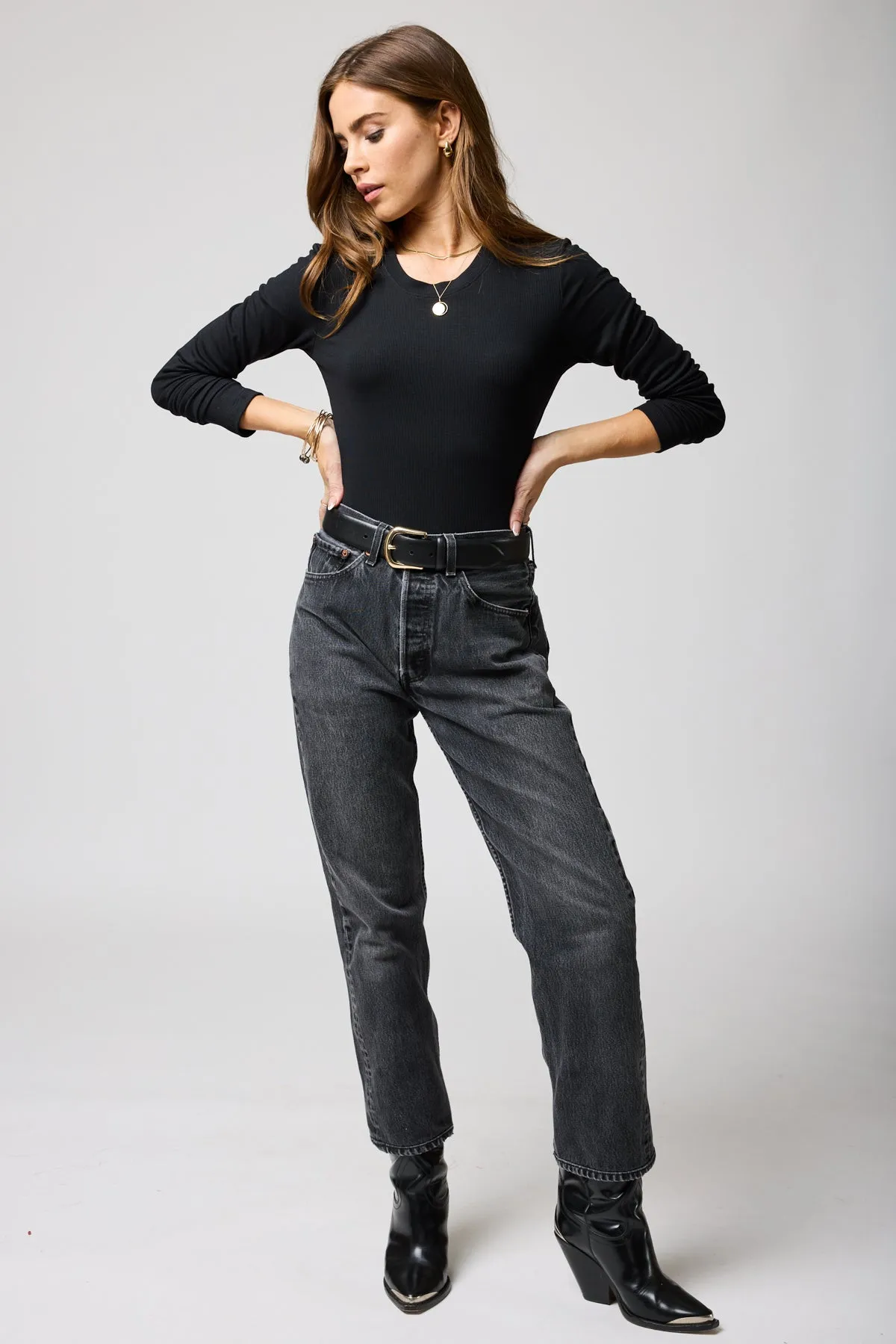 RIB LONGSLEEVE SLIM BABY TEE