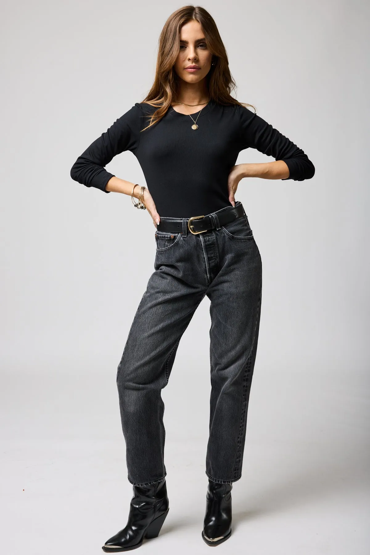 RIB LONGSLEEVE SLIM BABY TEE