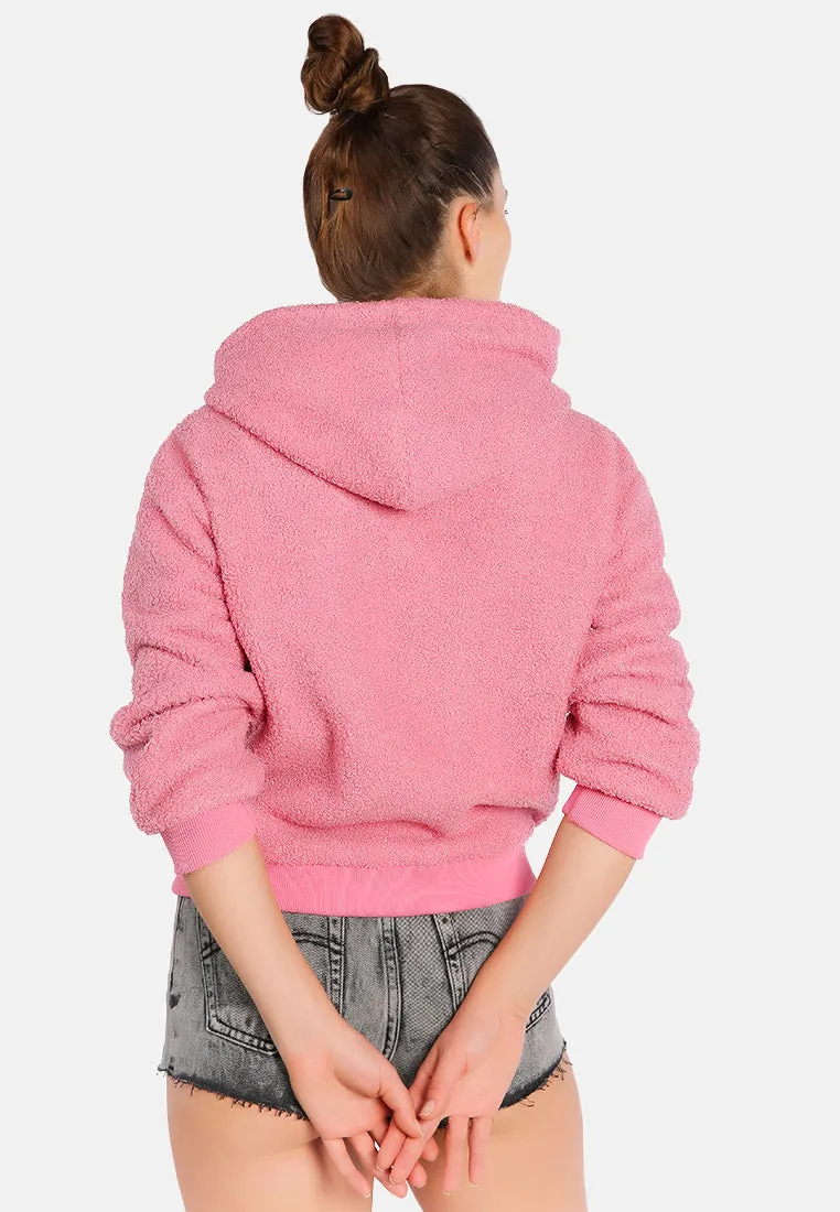 Soft Fleece Pullover Drawstring Hoodie By Ruw