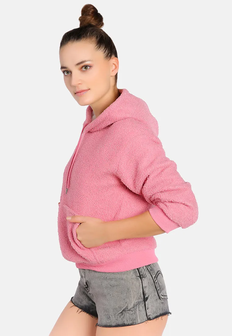 Soft Fleece Pullover Drawstring Hoodie By Ruw