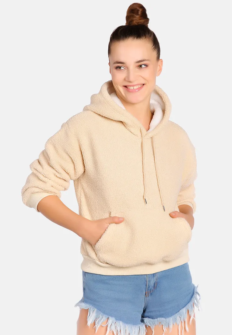 Soft Fleece Pullover Drawstring Hoodie By Ruw