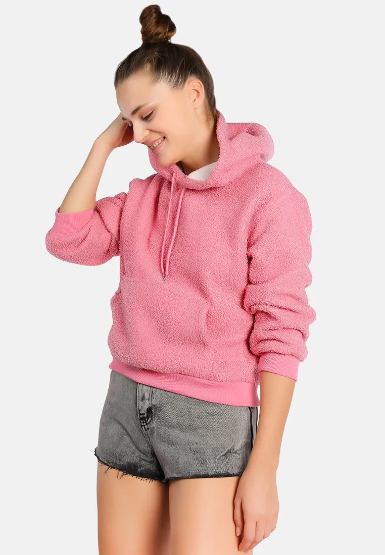 Soft Fleece Pullover Drawstring Hoodie By Ruw