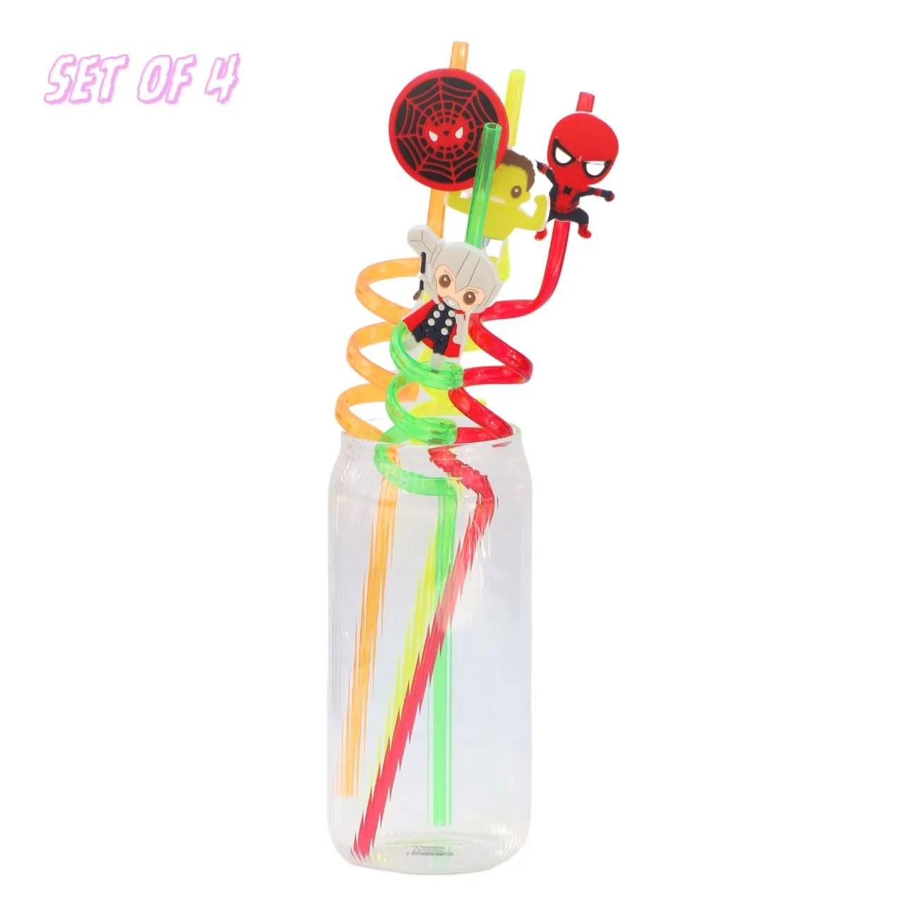 SPIRAL STRAW - SET OF 4
