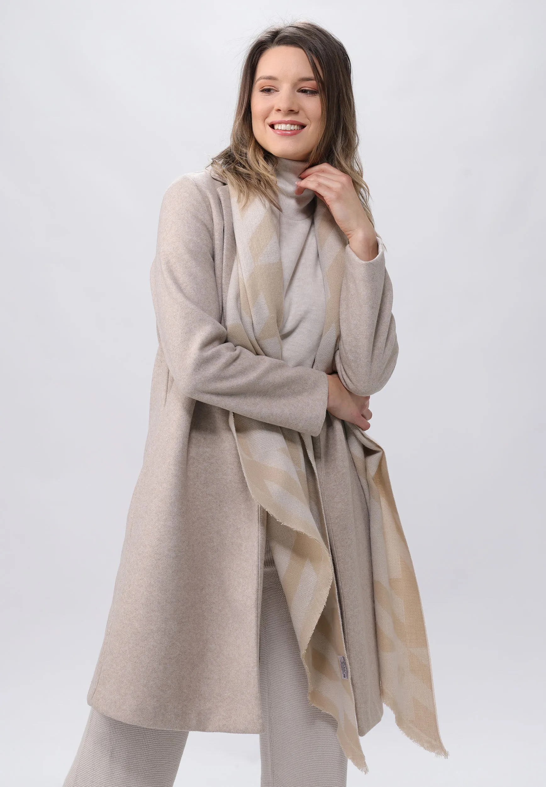 Sustainability Edition Exploded Houndstooth Recycled Bias Scarf