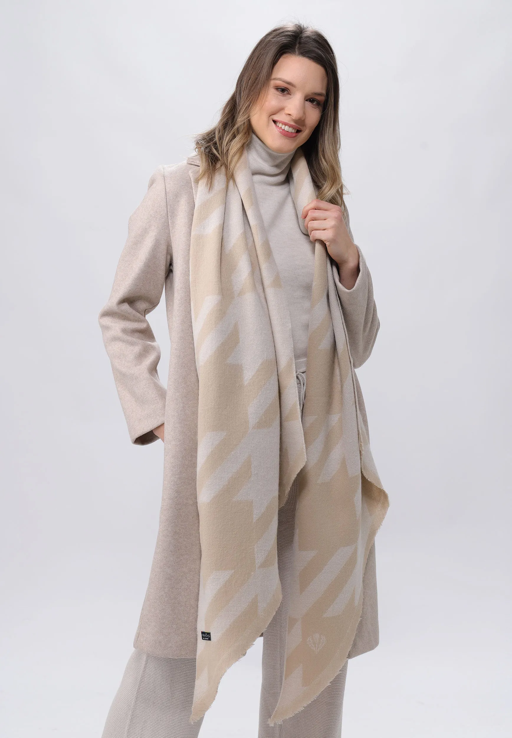 Sustainability Edition Exploded Houndstooth Recycled Bias Scarf
