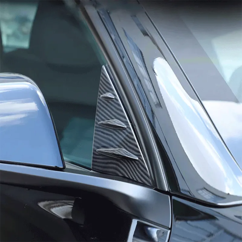 TAPTES® Rearview Mirror Triangle Window Decorative Cover Spoiler for Tesla Model 3 2018-2024, Set of 2