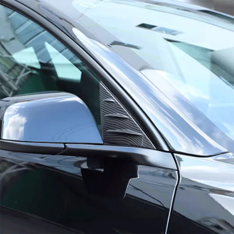 TAPTES® Rearview Mirror Triangle Window Decorative Cover Spoiler for Tesla Model 3 2018-2024, Set of 2