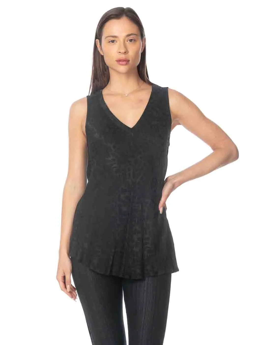 Tianello "Apiso" Textured Sueded Cupro - Erika Bias Tank