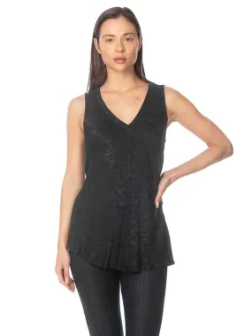 Tianello "Apiso" Textured Sueded Cupro - Erika Bias Tank