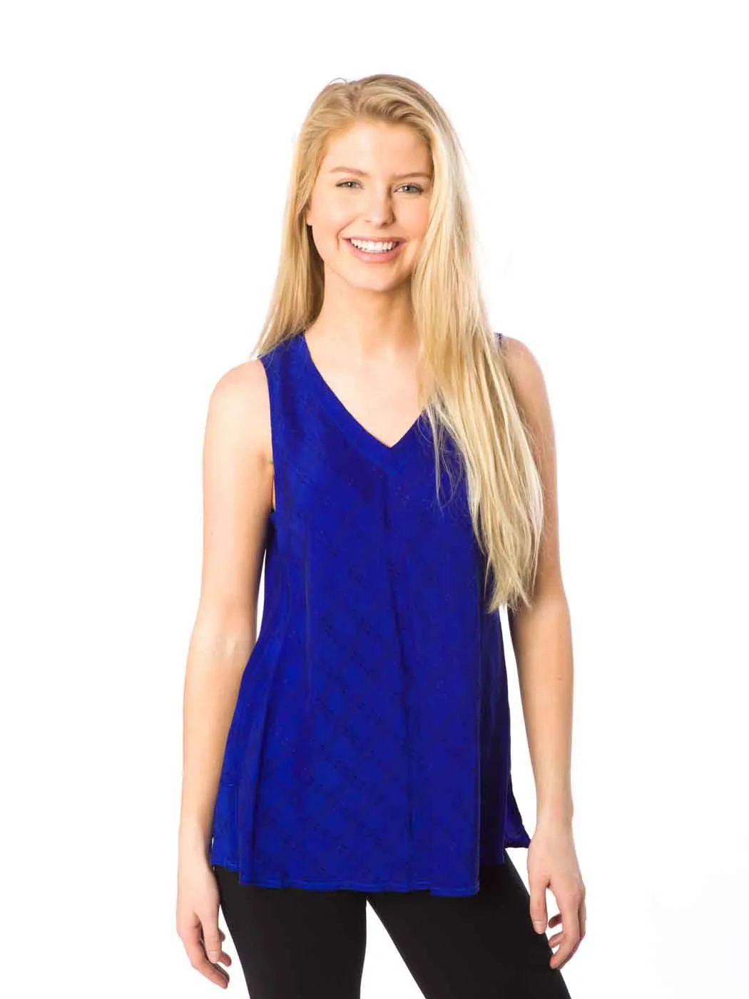 Tianello "Babel" Textured Sueded Cupro - Erika Bias Tank