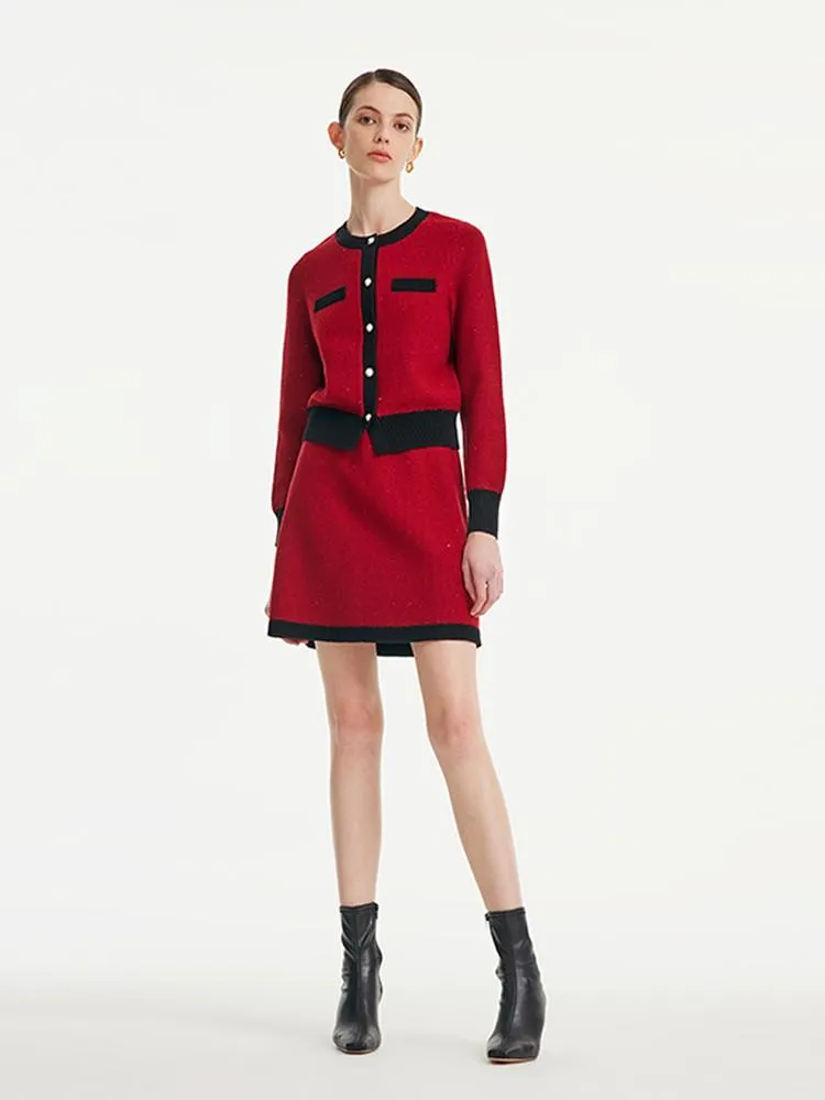 Tweed Vintage Jacket And Half-skirt Set