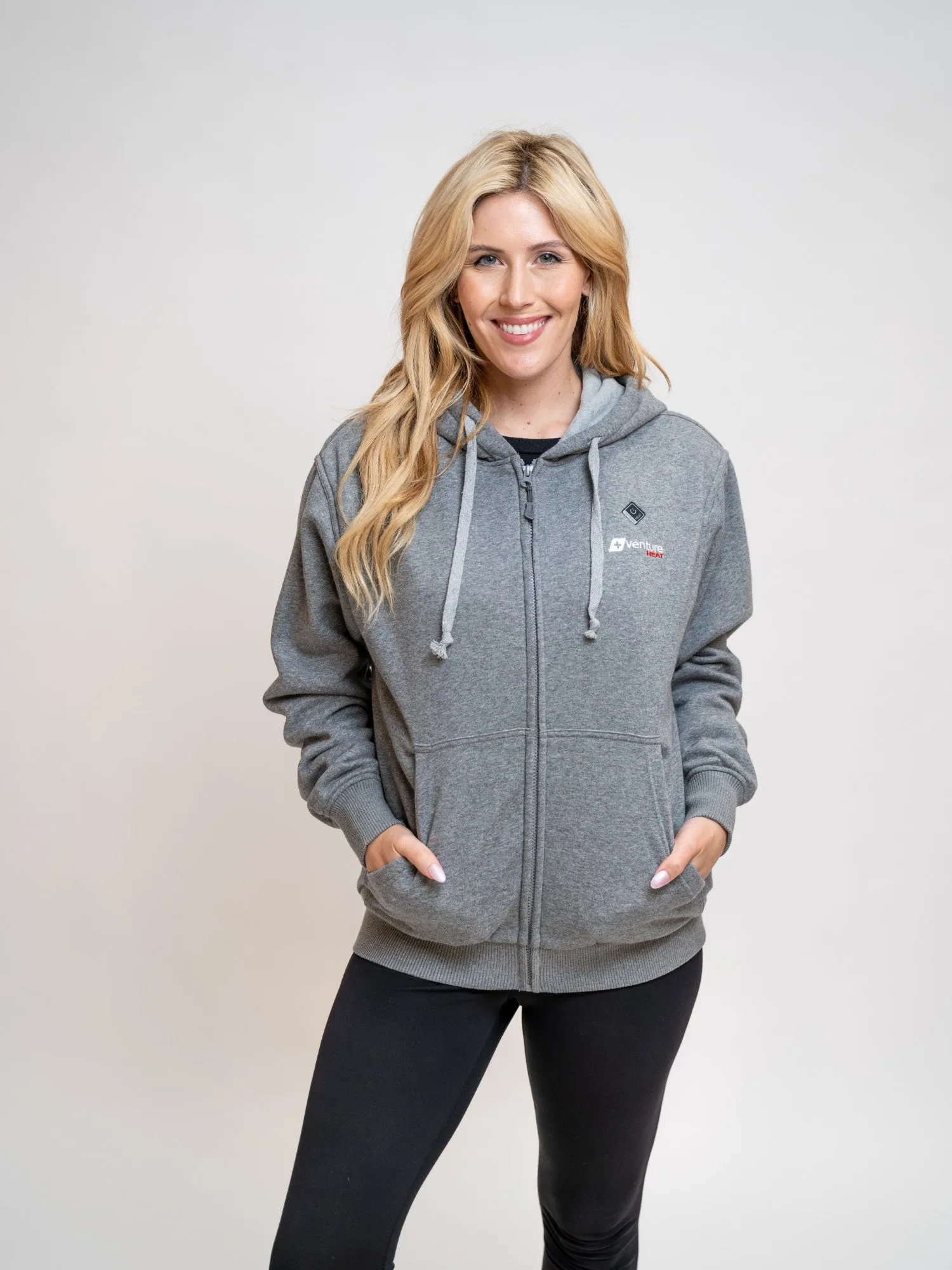 Unisex 11W Heated Polar Fleece Hoodie  - Black - FINAL SALE