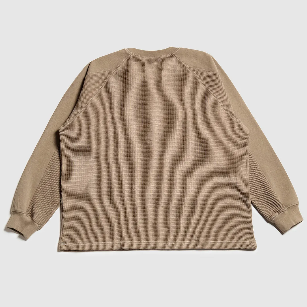 Victoria - Waffle Sweater L/S Tee [WALNUT]