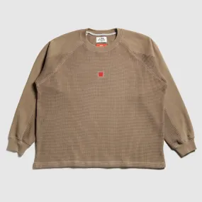 Victoria - Waffle Sweater L/S Tee [WALNUT]