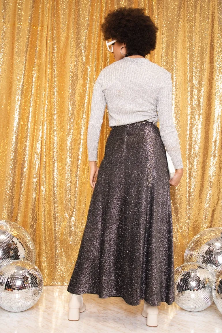 Vintage 1970s Silver Lurex Cardigan