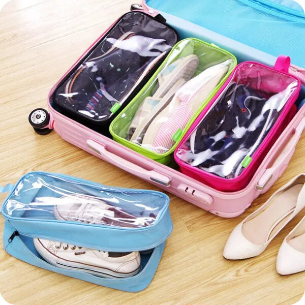 Waterproof Oxford Shoe Storage Organizer with Zipper Closure